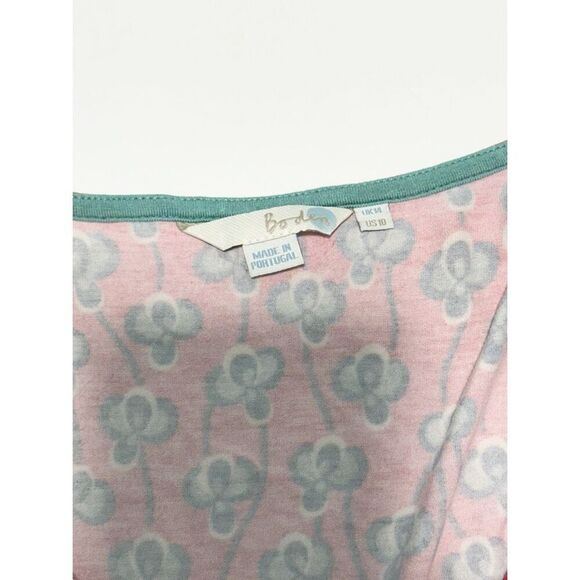 Boden Women's Floral Print Midi Dress‎ Red Blue Short Sleeve V Neck Size 10 - Picture 2 of 9